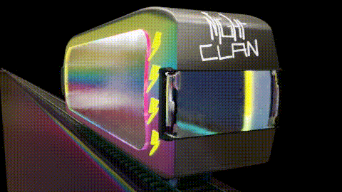 De Clubtrain — holografische feestwagon